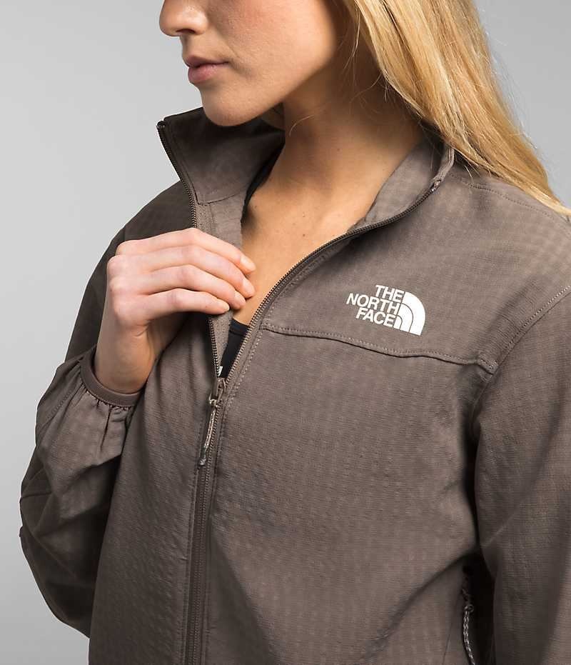 Vestes Polaires The North Face Tekware™ Grid Full-Zip Femme Marron | FRANCE MBNGR